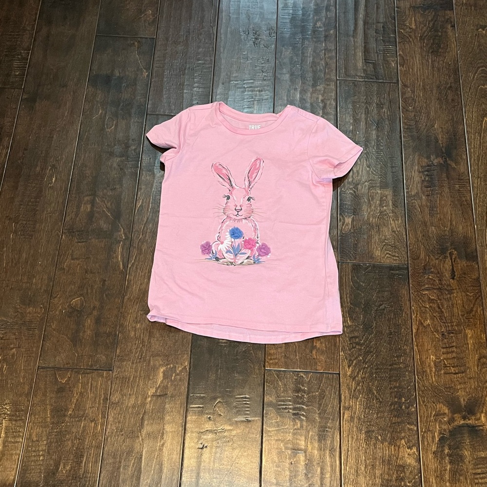 Pink Bunny Graphic Kids T-Shirt
